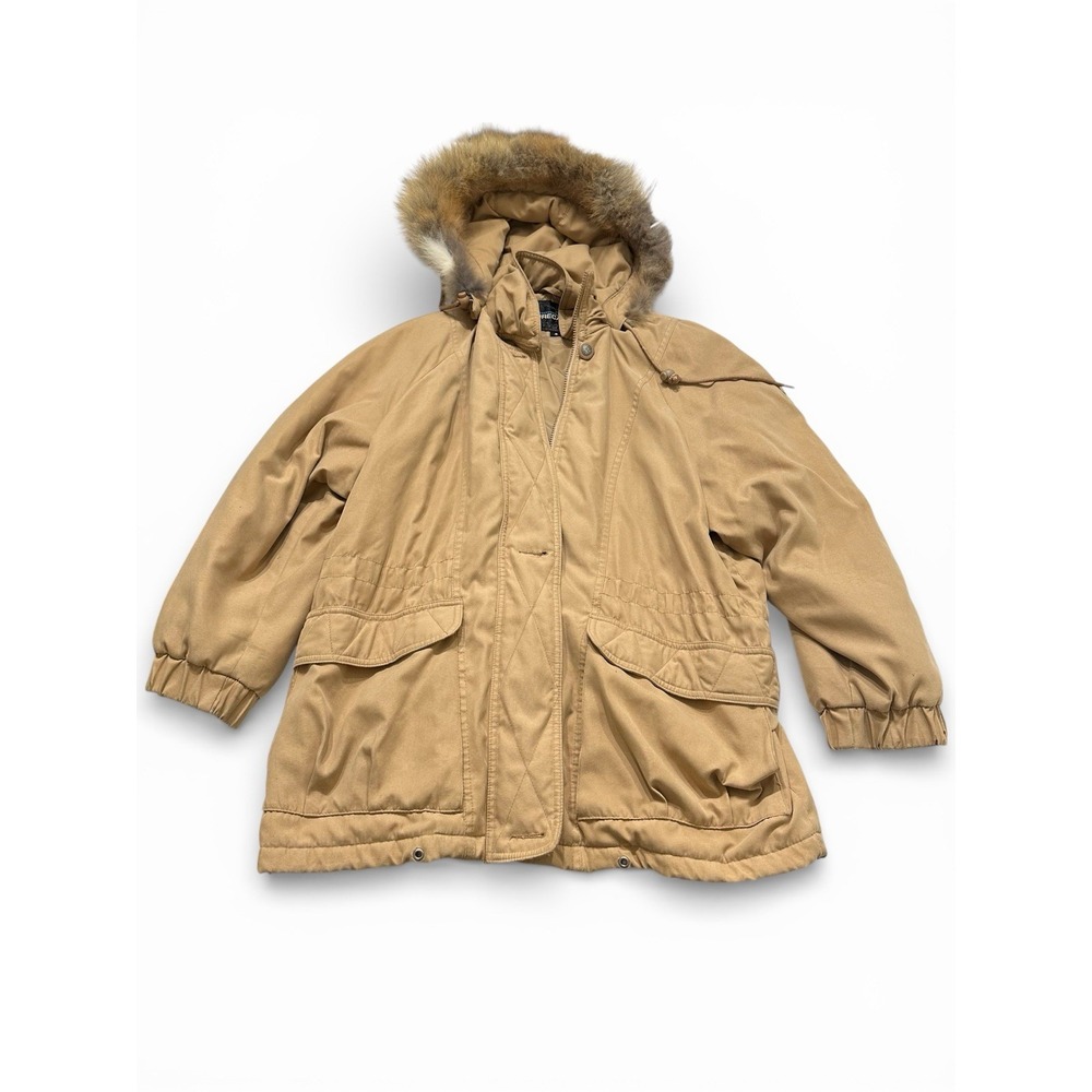 Forecaster‎ of Boston Tan Insulated Parka Jacket Faux Fur Hood Womens S